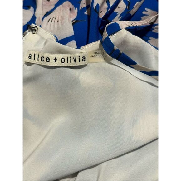 Alice + Olivia floral cami square neckline spaghetti strap romper XS - Picture 3 of 7